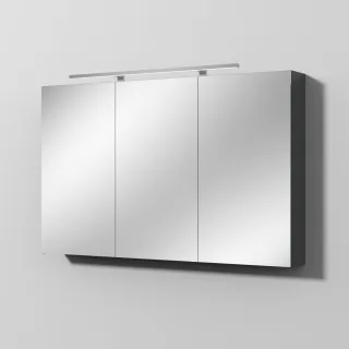 Sanipa Reflection Spiegelschrank MILLA 120 mit LED-Aufsatzleuchte, Anthrazit-Matt, SD14622 SD14622