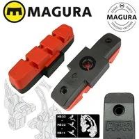 Magura Felgenbremse Magura Bremsbeläge für unbeschichtet Felgen Hs11 HS22 HS33 Evo Rot