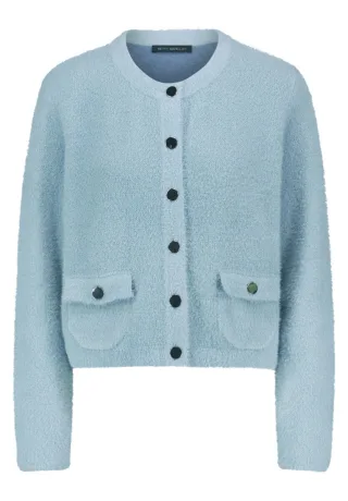 Betty Barclay - Kurze Strickjacke blau - Gr. - 36
