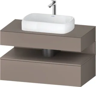 Duravit Qatego Konsolenwaschtischunterbau wandhängend Basalt Matt 1000x550x600 mm - QA4731043430010 QA4731043430010