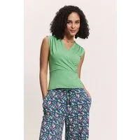 Tranquillo Shirttop Top Jaane aus EcoVero™ Viskose Nachhaltiger EcoVero™-Jersey mit femininer Wickeloptik