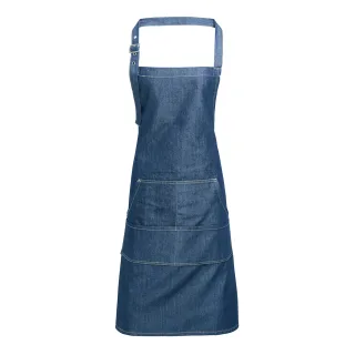 Premier Unisex Erwachsene Farben Tasche Vollschürze (Blue Denim)