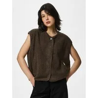 pieces Plüschweste PCKATTY TEDDY VEST NOOS BC Kunstfaser