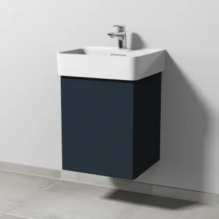 Sanipa 3way Waschtischunterbau zu Laufen VAL Waschtisch mit 1 Tür, Marine-Matt SP8191R
