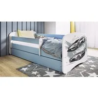 Raumhirsch Furniture Kinderbett 70x140, 80x160, 80x180 cm - Komplettset mit Matratze & Schublade (Bett für Jungs, Einzelbett für Kinder 2–12 Jahre mit Rausfallschutz), verschiedene Farben & Designs