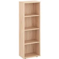 KOMTO Bücherregal Lumo 40 cm Weiß Regal mit 3, 4 or 6 Ebenen und Höhenverstellbare, Regale Standregal Aufbewahrungsregal Bookshelf