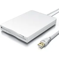 CSL Externes USB Diskettenlaufwerk FDD 1,44MB (3,5) geeignet für PC & MAC Diskettenlaufwerk (USB 1.1, USB 2.0 Schnittstelle (abwärts- aufwärtskompatibel), Windows 11 fähig)