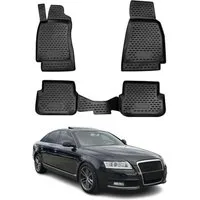 OMAC Auto-Fußmatten für Audi A6 C6 4F Stufenheck Allroad Avant 2008-11 FL (4 St), Antirutsch,Wasserfest,Einfache Installation