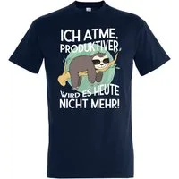 Youth Designz T-Shirt Ich Atme, Produktiver wird es heute nicht mehr Herren Shirt mit lustigem Frontprint