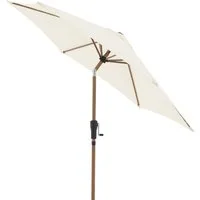 doppler® Sonnenschirm City Wood, Holzoptik, Ø250cm, für Balkon, mit Kurbel