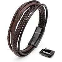 SERASAR Armband Premium-Lederarmband für Herren [Wild] (Classic, elegant, casual, 1-tlg), Made of Genuine Leather, Adjustable length with an extra link
