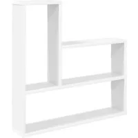 vidaXL Regal Wandregal Weiß 60 x 11 x 60 cm Holzwerkstoff, 1-tlg.