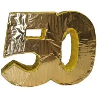 Funny Fashion Pinata Pinata 'Goldene 50', 50x40x10cm