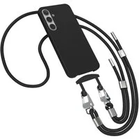 EAZY CASE Handykette 2in1 Hülle mit Band für Samsung Galaxy S24 Plus 6,7 Zoll, Smartphonekette Umhängetasche Necklace Handyhülle mit Kordel Schwarz