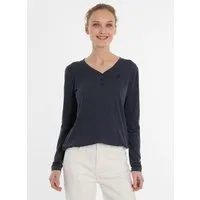 Ragwear Langarmshirt PINKKI mit kurzer Knopfleiste