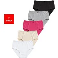 Fashionschmiede Taillenslip Taillenslip Damen Baumwolle Stretch 5er & 10er Pack Maxislip (Set, 5-St., 5er-Pack) Hoher Baumwollanteil, elastisch, weich & atmungsaktiv