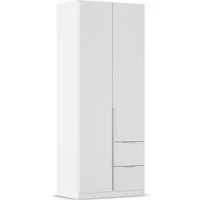 OTTO home Drehtürenschrank Kleiderschrank Schrank Garderobe AGORDO mit Dekor- oder Hochglanzfront (in zwei Griff-Farben, Breite 91 cm) mit Außenschubkästen, Serie in 7 Breiten und 2 Höhen MADE IN GERMANY