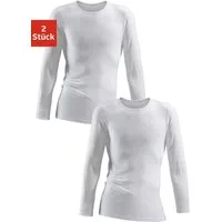 Clipper Unterhemd (2-St) schlichtes Basic, Unterziehshirt - in Feinripp, Langarmshirt