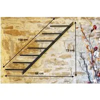 DanDiBo Weinregal Metall Schwarz Diagon 100 cm Flaschenhalter Flaschenständer Wandregal