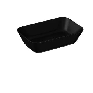 VitrA Geo Aufsatzschale rechteckig 60 x 40 cm ohne Hahnloch ohne Schwarz Matt,7425B083-0016 7425B083-0016