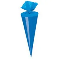 Livepac Office Schultüte Bastel Schultüte / Länge: 35cm / rund / Farbe: glanzlackiert blau
