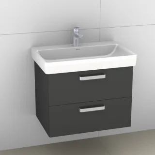 Artiqua 415 Waschtischunterschrank für Pro S 810967 Anthrazit Hochglanz, 415-WU2L-L56-7015-51 415-WU2L-L56-7015-51