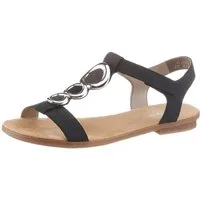Rieker Riemchensandale, Sommerschuh, Sandalette, Blockabsatz, mit Klettverschluss-Riegel