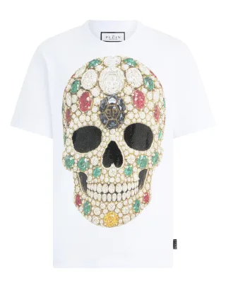 Round Neck T-Shirt Skull Stones