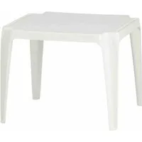 Progarden Gartentisch Kindertisch, 50cm x 50cm, weiß Vollkunststoff, Monoblock, stapelbar