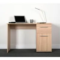VOGL Möbelfabrik Schreibtisch Tobi, wahlweise mit 3 Schubkästen oder 1 Schubkasten/1 Tür, optional mit Tastaturauszug, Breite 115 cm