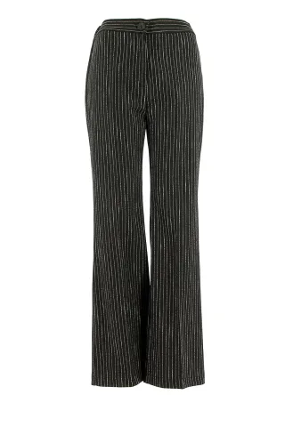 signe nature - Hose mit feinen Streifen schwarz - Gr. - 36