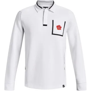 Under Armour - Poloshirt für Herren/Damen Unisex, Jerseyware, Langärmlig (Weiß)