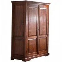 Massivmoebel24 Kleiderschrank OXFORD (Kleiderschrank Akazie 140x65x200 nougat lackiert OXFORD #437) Kleiderschrank Akazie 140x65x200 nougat lackiert OXFORD #437