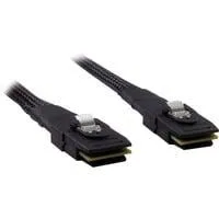 Kabel SFF 8087 > SFF 8087 schwarz, 0,75 Meter (ummantelt)