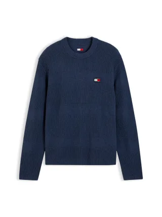 Tommy Jeans - Strickpullover Regular Fit blau - Gr. - XL