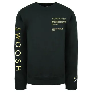 Nike Swoosh Long Sleeve Black Pullover Crew Hals Herren Pullover DC2577 010