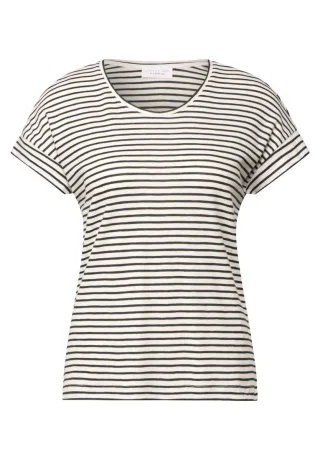 Street One - Gestreiftes Shirt grün - Gr. - 36