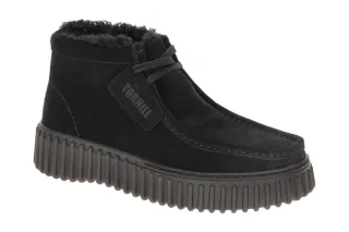 Clarks 26182916 4 TORHILL MOSS Schwarz Plateau Sneaker 3cm G Weite