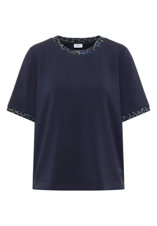 CECIL - Shirt mit Animal-Print blau - Gr. - S