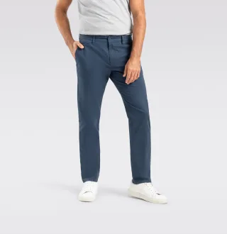 MAC - MAC JEANS - Lennox, Printed Canvas blau - Gr. - 34