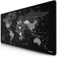 Titanwolf Gaming Mauspad XXL Speed Mousepad 900 x 400 x 3 mm, große Tischunterlage, rutschfest, abwaschbar, Geschwindigkeit & Präzision, Weltkarte