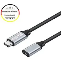 Alpha Electronics Verlängerungskabel USB Typ C 3.1 100W 1,2,3 Meter Smartphone-Kabel, Typ C (Eurostecker), Typ C (Eurostecker) (300 cm), Highspeed Datenübertragung, Schnellladekabel