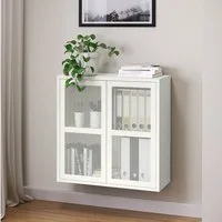 skølm Kommode Zephyr mit Push-to-open-Türen (Weiß, ohne Füße), Metallschrank hängend oder stehend montierbar, Sideboard