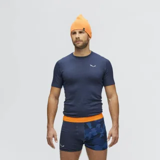 SALEWA - Cristallo Warm Alpine Merino Responsive Kurzarm Baselayer Herren - Blau (Gr.48)