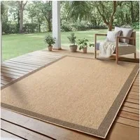 SIMPEX24 Outdoorteppich Boho Design, Rechteckig, Höhe: 5 mm, Outdoor Teppich Wetterfest Modern Wohnzimmer Küchen Terrasse Balkon