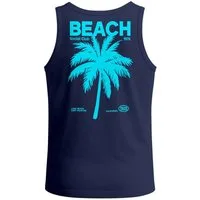 Neverless Tanktop Herren Tank-Top Backprint Beach Social Club Retro Sommer Shirt mit mit Print