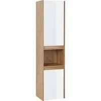 welltime Hochschrank Torun Badezimmerschrank Badschrank Schrank Breite 35 cm mit Glasfronten