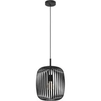 EGLO Pendelleuchte Hängeleuchte ROMAZZINA, exkl. E27, Stahl, Pendellampe, ohne Leuchtmittel, Esszimmerlampe, 110x32,5 cm (HxD), 1-flammig, modern, minimalistisch
