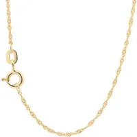 HOPLO Goldkette Goldkette Singapurkette Länge 45cm - Breite 1,0mm - 585-14 Karat Gold, Made in Germany