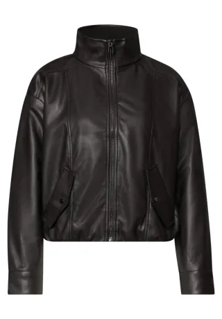 Street One - Jacke in Lederoptik braun - Gr. - 34